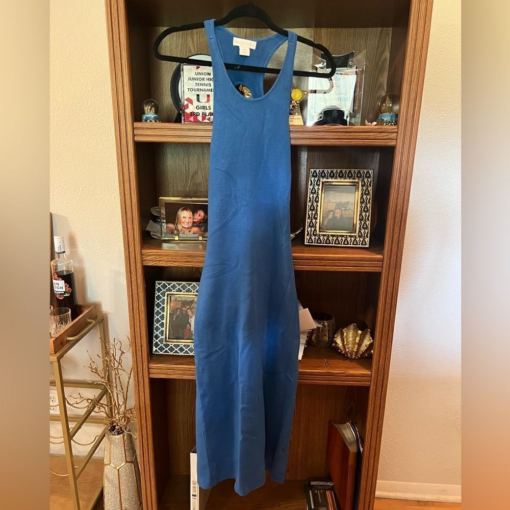 HOUSE OF HARLOW BLUE KNIT MAXI DRESS